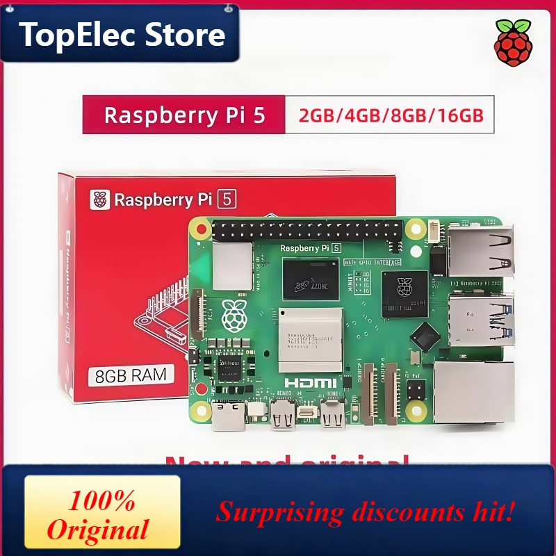 Raspberry Pi 5 8Gb Board - Papan Pengembangan TopElec Raspberry Pi 5