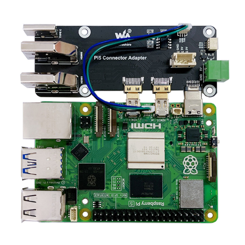 Raspberry Pi 5 8Gb Board - Adaptor mikro HDMI ke HDMI 4K,