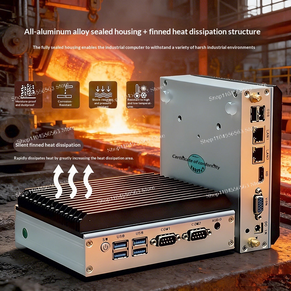 PC Industri Mini N100 Quad Cor - Fanless Industrial Pc Rs485 Core I7 ulasan dan harga