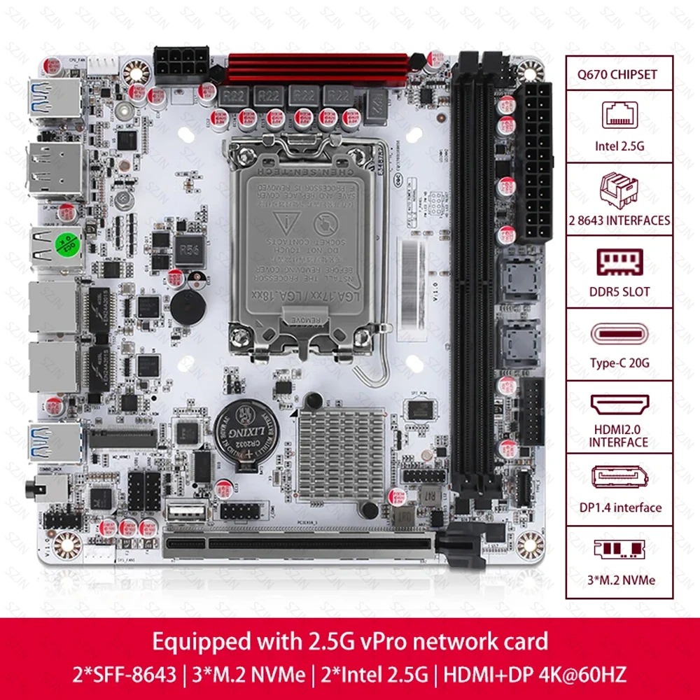 Kit Motherboard NAS ITX Q670,  - Lga1700 Itx Motherboard Ddr5 ulasan dan harga